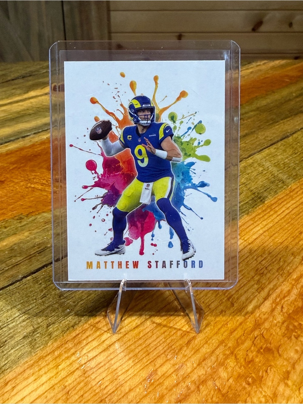 Matthew Stafford Los Angeles Rams Custom Football Trading Card